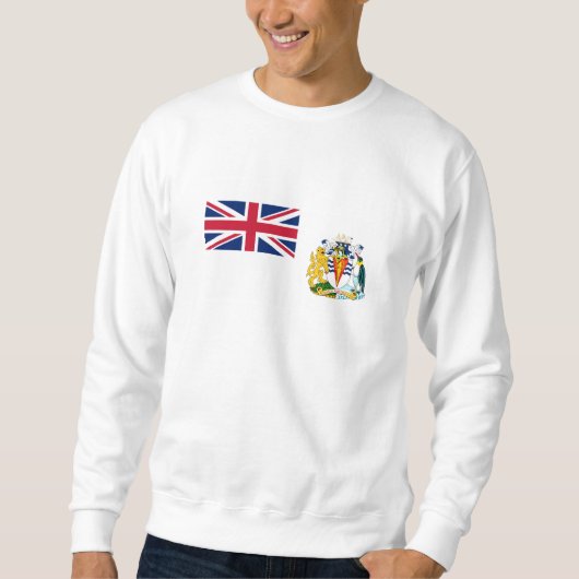 Britische Flagge für das Antarktis-Gebiet Sweatshirt (Vorderseite)