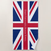 Britische Flagge für den Vater Custom Union Strandtuch (Vorderseite)
