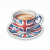 Britische Flagge für englisches Teacup Aufkleber (Vorderseite)