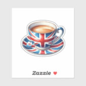 Britische Flagge für englisches Teacup Aufkleber (Blatt)