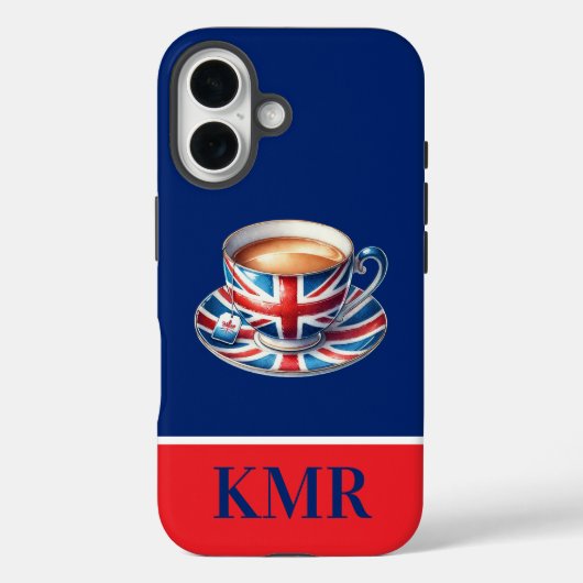 Britische Flagge für englisches Teacup Case-Mate iPhone Hülle (Rückseite)