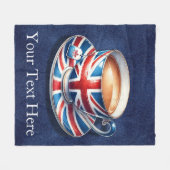 Britische Flagge für englisches Teacup Fleecedecke (Vorderseite (Horizontal))