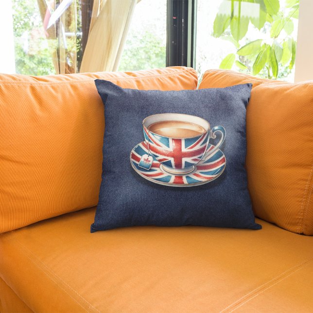 Britische Flagge für englisches Teacup Kissen (Von Creator hochgeladen)