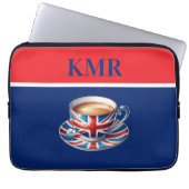 Britische Flagge für englisches Teacup Laptopschutzhülle (Vorderseite)