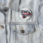 Britische Flagge für Supergirl und Rose Button (Beispiel)