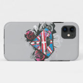 Britische Flagge für Supergirl und Rose Case-Mate iPhone Hülle (Rückseite (Horizontal))