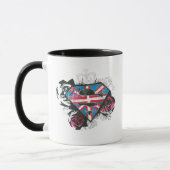 Britische Flagge für Supergirl und Rose Tasse (Links)