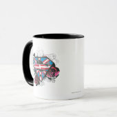 Britische Flagge für Supergirl und Rose Tasse (Vorderseite Links)