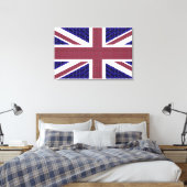 Britische Flagge - gekrempelte Leinwand (Insitu (Schlafzimmer))