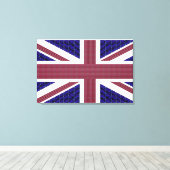 Britische Flagge - gekrempelte Leinwand (Insitu (Holzboden))