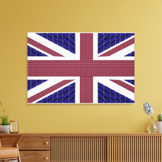 Britische Flagge - gekrempelte Leinwand (Insitu (Wohnzimmer))