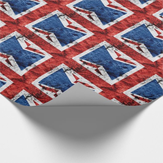 BRITISCHE FLAGGE GESCHENKPAPIER (Ecke)