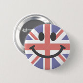 Britische Flagge Gesicht Button (Vorne & Hinten)