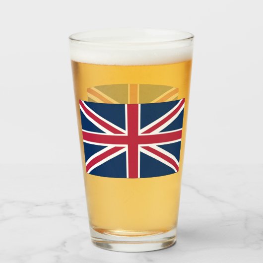 Britische Flagge Glas (Vorne (Gefüllt))