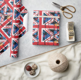 Britische Flagge Graffiti Art Wrapping Papier Geschenkpapier