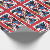 Britische Flagge Graffiti Art Wrapping Papier Geschenkpapier (Ecke)