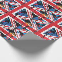 Britische Flagge Graffiti Art Wrapping Papier