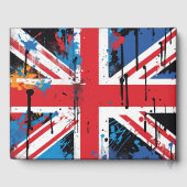 Britische Flagge Graffiti Wedding Gästebuch (Rückseite)