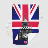Britische Flagge & Großbritannien mit Monogramm /g Golfhandtuch (Insitu)