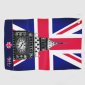 Britische Flagge & Großbritannien mit Monogramm /g Golfhandtuch (Horizontal)