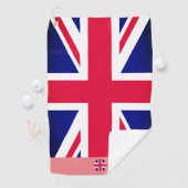 Britische Flagge & Großbritannien mit Monogramm /g Golfhandtuch (Insitu)