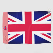 Britische Flagge & Großbritannien mit Monogramm /g Golfhandtuch (Horizontal)