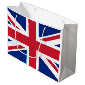 Britische Flagge Große Geschenktüte (Vorderseite Schrägansicht)