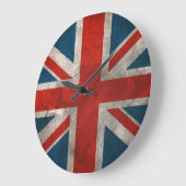 Britische Flagge Große Wanduhr (Winkel)