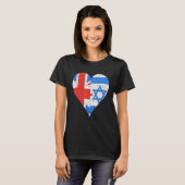 Britische Flagge Herz T-Shirt (Vorne ganz)