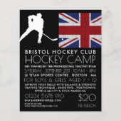 Britische Flagge, Hockey-Spieler, Campingwerbung Flyer (Vorne)