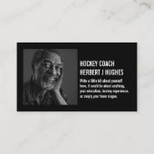 Britische Flagge, Hockey-Spieler, Hockey-Coach-Fot Visitenkarte (Rückseite)