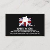 Britische Flagge, Hockey-Spieler, Hockey-Coach-Fot Visitenkarte (Vorderseite)