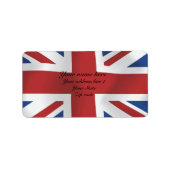Britische Flagge im Sildenstil Adressaufkleber (Vorne)