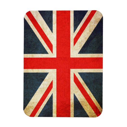 Britische Flagge in Grunge Magnet (Vertikal)