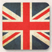 Britische Flagge in Grunge Untersetzer (Vorderseite)