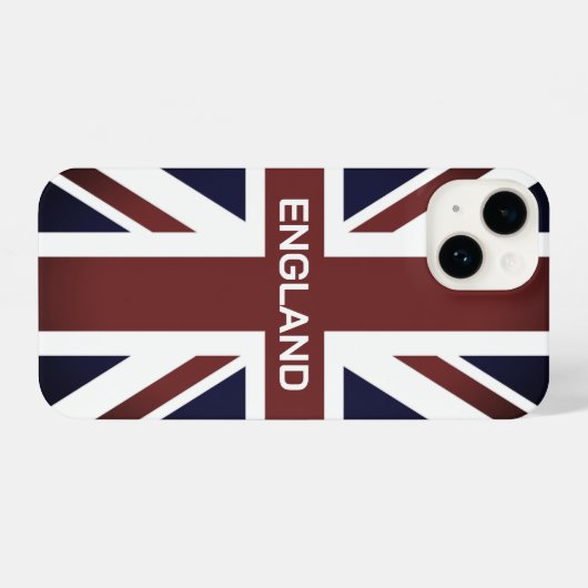 Britische Flagge individuelle Name iPhone 14 Fall iPhone Hülle (Rückseite (Horizontal))