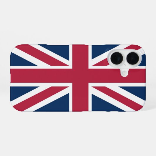 Britische Flagge iPhone 16 Hülle (Rückseite (Horizontal))