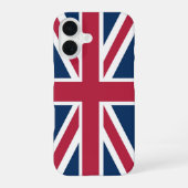Britische Flagge iPhone 16 Hülle (Rückseite)