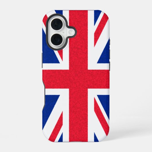 Britische Flagge iPhone 16 Hülle (Rückseite)