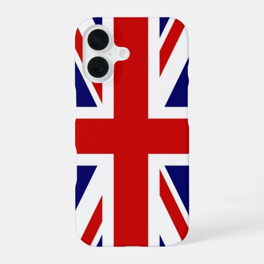 Britische Flagge iPhone 16 Hülle (Rückseite)