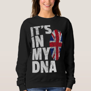 Britische Flagge Jack England in meiner DNA Christ Sweatshirt
