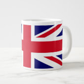 Britische Flagge Jumbo-Tasse (Vorderseite Rechts)