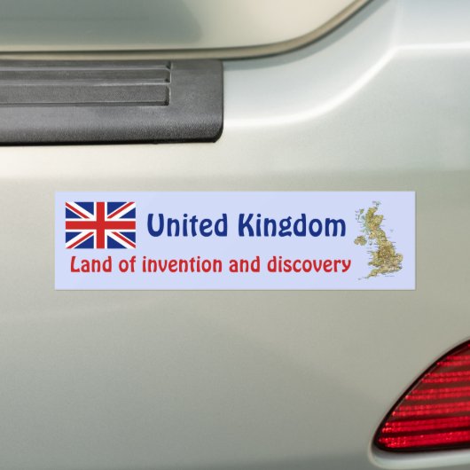 BRITISCHE Flagge + Karten-Autoaufkleber Autoaufkleber (Auf Auto)