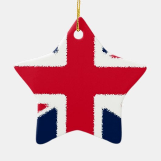 Britische Flagge Keramikornament (Vorne)