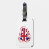 Britische Flagge Kletterer Carabiner Gepäckanhänger (Rückseite vertikal)