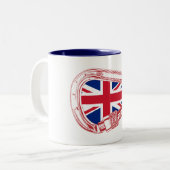 Britische Flagge Kletterer Carabiner Zweifarbige Tasse (Vorderseite Links)