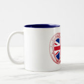 Britische Flagge Kletterer Carabiner Zweifarbige Tasse (Links)