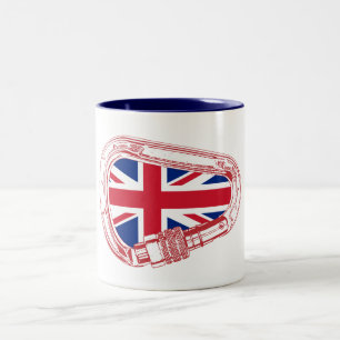 Britische Flagge Kletterer Carabiner Zweifarbige Tasse