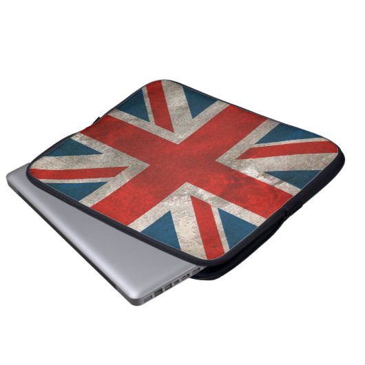 Britische Flagge Laptopschutzhülle (Vorne Knopf)