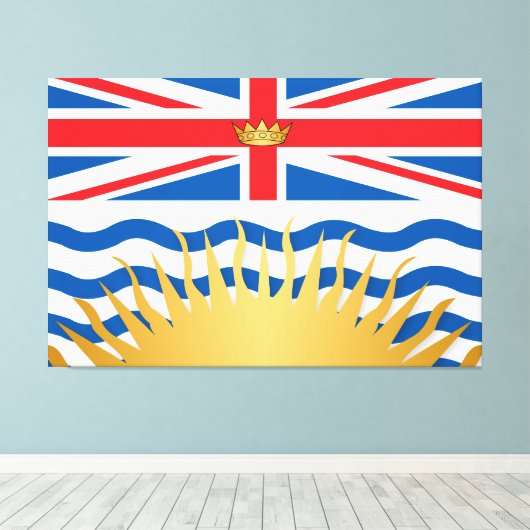 Britische Flagge Leinwanddruck (Insitu (Holzboden))